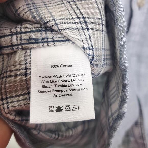 Eddie Bauer Shirt Mens Size XL Classic Fit Button Front Front Pocket Gray - Picture 7 of 9